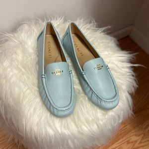 New in Box Coach Marley Genuine Leather Loafers in Sea Mist